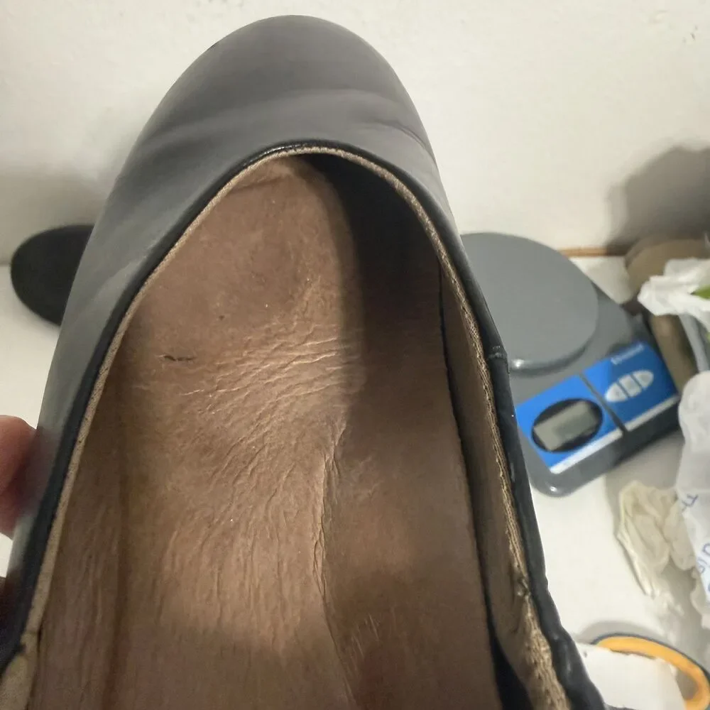 Dansko Kira Flats Size 37EU 6.5 Black  Leather Ballet Shoes Slip On Comfort